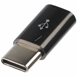 Adapter Micro-USB 2.0 aljzat USB Type C (USB-C) dugó fekete kép