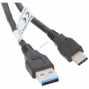 USB Type C (USB-C) - USB A (USB-A 3.0) adatkábel 1, 0m hosszú csatlakozó fekete kép
