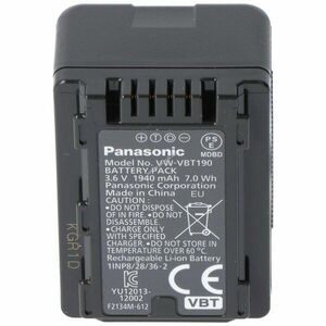 Eredeti Panasonic VW-VBT190E-K VW-VBT190 akku videokamera kép