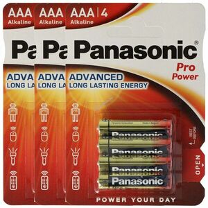 Panasonic Pro Power AAA (mikro/LR03) 12db/csomag hagyományos elem kép