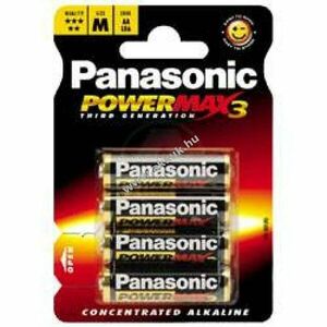 Panasonic PowerMax3 AA Mignon ceruza 4db/csomag hagyományos elem kép