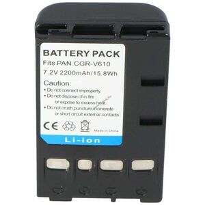 Helyettesítő akku Panasonic CGR-V14S CGR-V610 CGR-V620 7, 2-7, 4V 1850-2200mAh videokamera Li-Ion kép