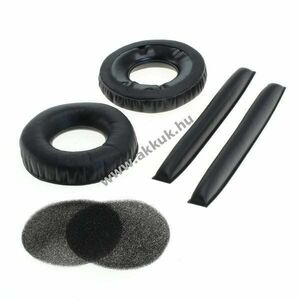 Fülpárna készlet műbőr Sennheiser HD25 HD25-1 II PC150 PC151 PC155 65mm 2db/csomag fekete kép