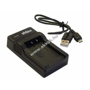Helyettesítő akku Micro-USB töltő fényképezőgép videokamera Pentax D-Li88 Sanyo DB-L80 kép