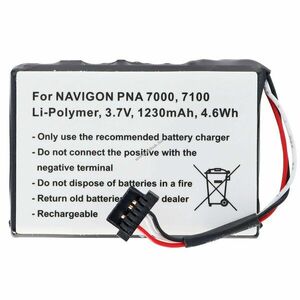 Helyettesítő akku Navman N20 PNA 7000 E4MT081202B22 BP/LP1230/11/A0001U gps és navigáció kép