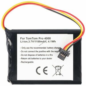 Helyettesítő akku TOMTOM XXL PRO 4000 ONE XL 4EG0.001.17 3, 7V 1100mAh GPS és navigáció Li-Ion kép