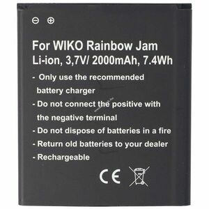Helyettesítő akku mobiltelefon Wiko Rainbow Jam 4G 3, 7V 2000mAh 5222 Li-ion kép