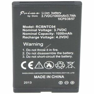 Eredeti Doro Primo 366 RCBNTC04 mobiltelefon akku 3, 7V 1000mAh kép