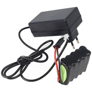 Helyettesítő akku roma 4511670 F2x5 12V 800mAh 9, 6Wh töltő szett redőnymotor NiMH kép