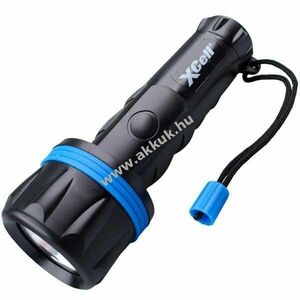 XCell Rubber 2D LED zseblámpa robusztus, ütésálló, 2x D Mono LR20 kép