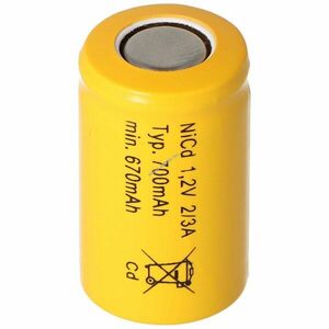 Eredeti Panasonic KR-600AE 2/3A Cadnica ipari akku ( Sanyo) NiMH kép