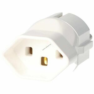 Svájci adapter fehér svájci dugó Schuko aljzat 230V 10A földvezetékkel kép