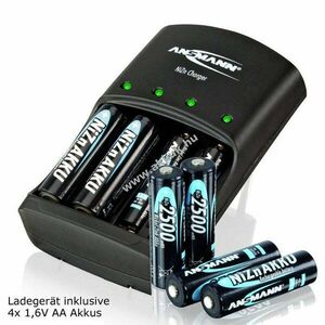 Ansmann gyorstöltő AA Mignon ceruza akku 1, 6V 2500mWh 4db/csomag NiZn kép
