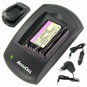 Helyettesítő akku VW-VBT190 3, 6V 950mAh töltő videokamera készlet 12V autókábellel Li-ion kép