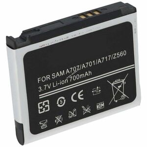 Helyettesítő akku mobiltelefon Samsung SGH-Z560 SGH-Z560V 3, 6-3, 7V 700mAh Li-Ion kép