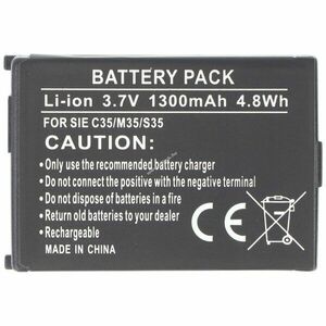 Helyettesítő akku mobiltelefon Siemens C35 C35i M35 M35i S35 S35i 3, 6-3, 7V 1300mAh Li-Ion kép