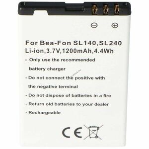 Helyettesítő akku Bea-Fon SL140 SL240 BS-03 EP-600 RCB01P04 mobiltelefon kép