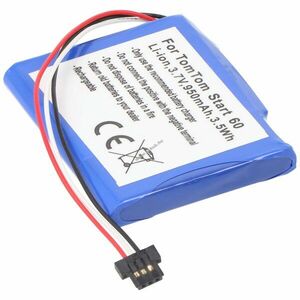 Helyettesítő akku TomTom Start 60 AHA11111003 6027A0089521 3, 7V 950mAh GPS és navigáció Li-Ion kép