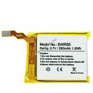 Helyettesítő akku Sony SmartWatch 3 SWR50 GB-S10 GB-S10-353235-0100 3, 7V 280mAh okosóra Li-Polymer kép
