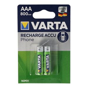 Varta T398 Phone Power AAA (mikro) akku 800mAh 2db/csomag dect telefon kép