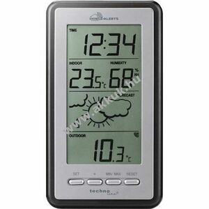 Technoline MA 10430 MOBILE ALERTS DCF-77 rádióóra hőmérséklet páratartalom kép