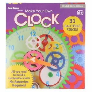 Technoline Modell Kids Clock gyerek ingaóra építőkészlet átlátszó házzal mechanikus kép