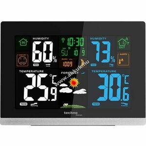 Technoline WS 6462 időjárásállomás DCF-77 színes LCD háttérvilágítás 3 külső érzékelő kép