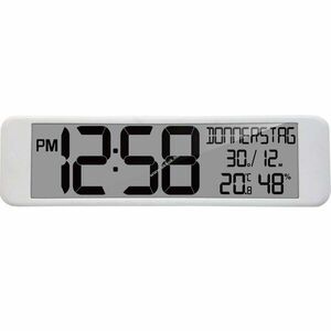 Technoline WS 8120 DCF-77 rádióvezérelt falióra 440x120x30mm beltéri hőmérséklet és páratartalom kép