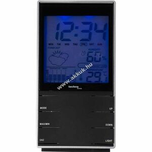 Technoline WS 9120 klasszikus időjárás-állomás kék háttérvilágítással kép