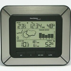 Technoline WS 9273-IT időjárásállomás DCF-77 rádióóra légnyomás-hisztória kép