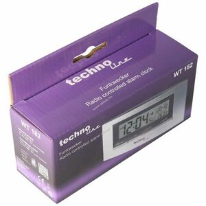 Technoline WT 182 DCF-77 rádiós ébresztőóra, 12/24h, szundi, LED háttérvilágítás, elemek nélkül kép
