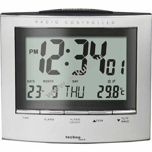 Technoline WT 280 rádiós ébresztőóra dátum- és hőmérséklet-kijelzéssel, kézi beállítás, világítás kép