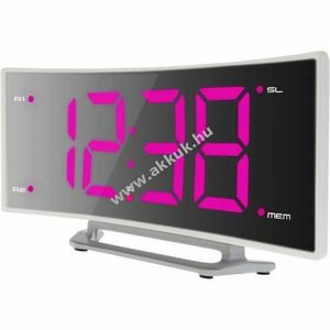 Technoline WT460 pink rádiós ébresztőóra 2 ébresztés 10 előbeállítás FM kép