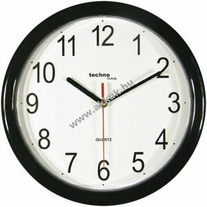 Technoline WT 600 klasszikus kvarc falióra fekete műanyag keret Ø250x24mm kép
