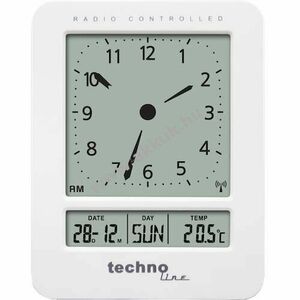 Technoline WT 745 rádiós ébresztőóra digitális 2 ébresztés szundi belső hőmérséklet háttérvilágítás kép