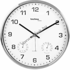 Technoline WT 7980 kvarc falióra Ø30cm rozsdamentes acél 1x AA Mignon ceruza LR06 kép