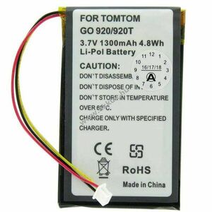 Helyettesítő akku TomTom Go920 Go920T AHL03713100 3, 7V 1250mAh Li-Ion gps és navigáció kép