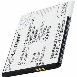 Helyettesítő akku Cameron Sino KAX50 Kazam Trooper X5.0 3, 7V 2000mAh mobiltelefon Li-Ion kép