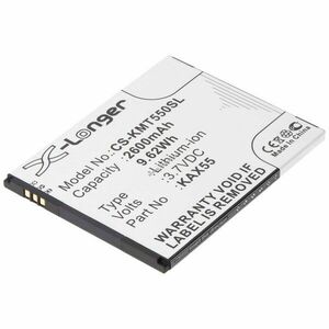 Helyettesítő akku Kazam Trooper X5.5 KAX55-BKBAK007752 3, 7V 2600mAh mobiltelefon Li-Ion kép