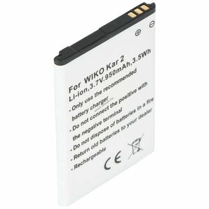 Helyettesítő akku Cameron Sino Wiko DOLFY Kar 2 Kar2 N320 UBIK Venia 3, 7V 950mAh mobiltelefon Li-Ion kép