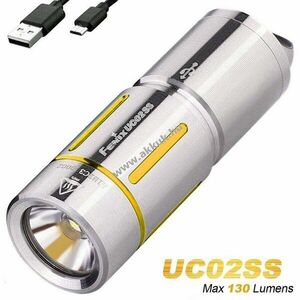 Fenix UC02SS LED kulcstartó lámpa akkuval és Micro-USB kábellel arany Li-Ion kép