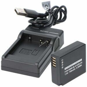 Helyettesítő akku töltő Panasonic DMW-BLG10/DMW-BLE9/DMW-BLH7E 7, 4V 750mAh Li-Ion fényképezőgép kép