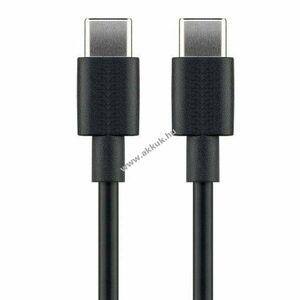 USB-C USB-C töltő- és adatkábel 0, 5m 3A fekete USB2.0 0, 48Gbit/s kép