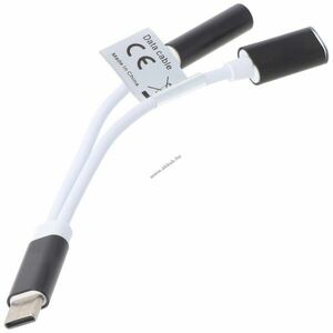 2in1 USB-C audio adapter 3, 5mm sztereó jack kábellel és USB-C töltőcsatlakozó kép