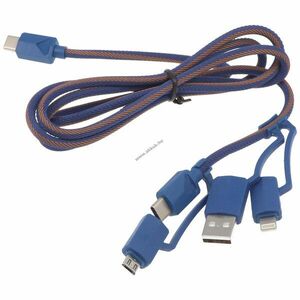 Xtar USB-PDC-3 USB-C töltő- és adatkábel 1, 2m 3A 65W USB-A/Micro/Lightning kép