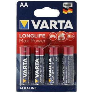 Varta Longlife Max Power (ehem. Max-Tech) 4706 AA Mignon ceruza 4db/csomag hagyományos elem kép