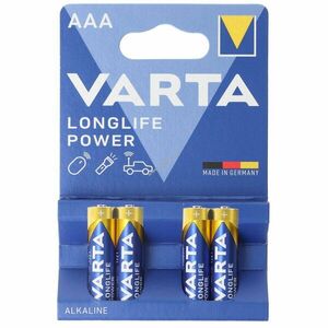 Varta Longlife Power (korábban High Energy) AAA (mikro) 4903 4db/csomag hagyományos elem kép