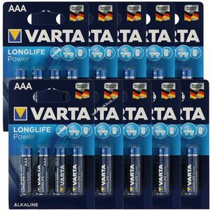 Varta Longlife Power 4903 AAA (mikro) 40db/csomag hagyományos elem kép