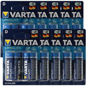 Varta Longlife Power (ehem. High Energy) D (góliát) hagyományos elem 2db/csomag 10csomag kép