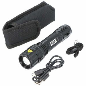 Velamp Panther LED pálcás zseblámpa Cree XPL 10W 800lm 300m Zoom újratölthető 18650 2200mAh kép